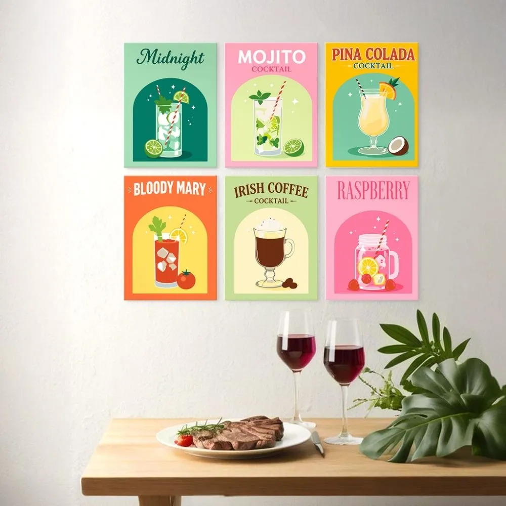 Figured'Art Mini Serie Happy Hour-prints schilderen op nummer 15x20cm 6 stuks