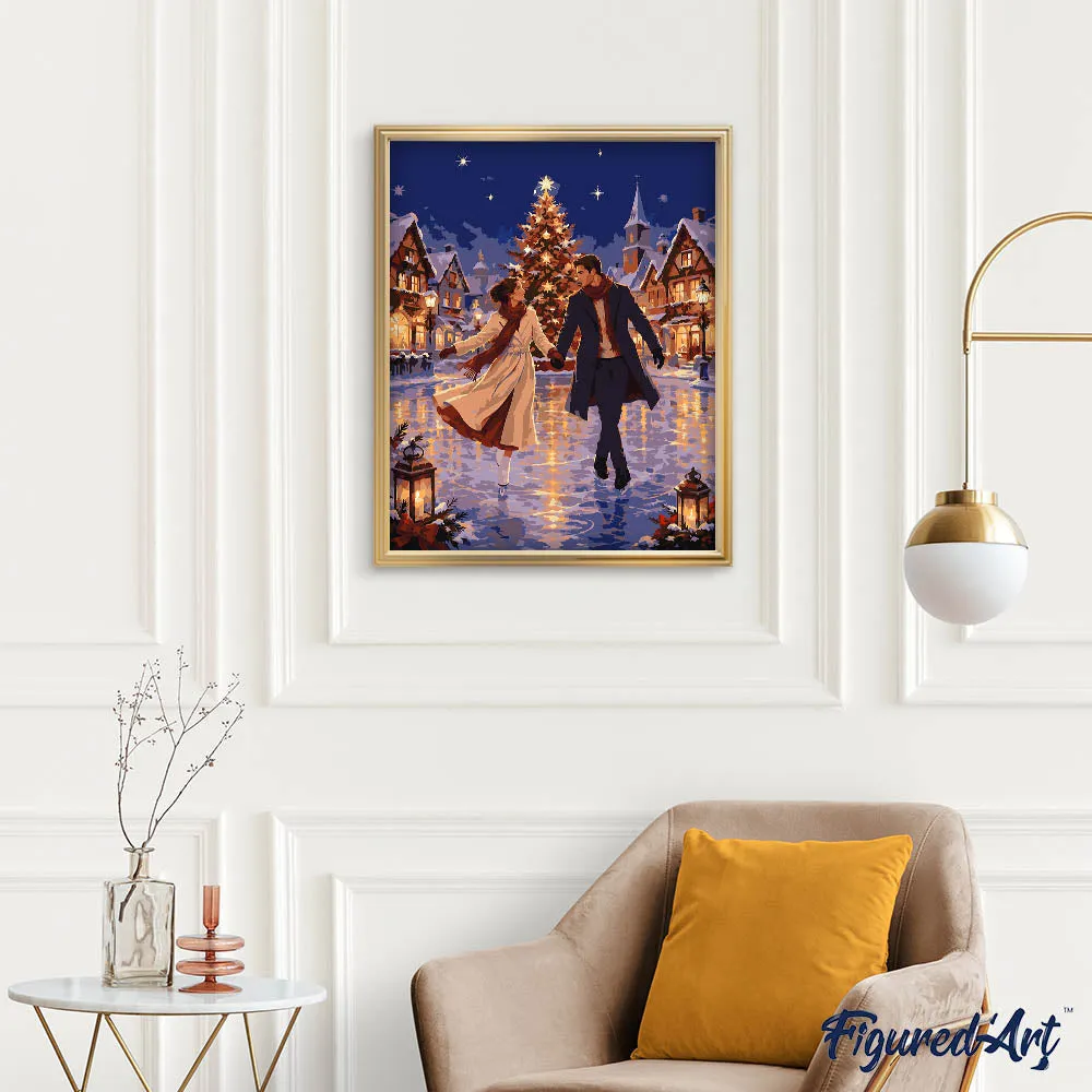 Figured'Art Romantische Kerst schilderen op nummer 40x50 cm gemiddeld