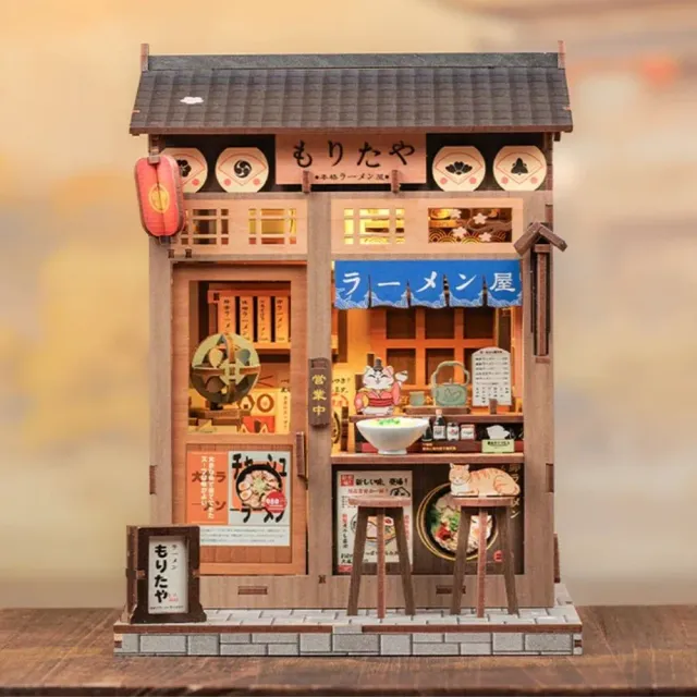 Figured'Art Book Nook Japanse Delicatessen bouwpakket met licht