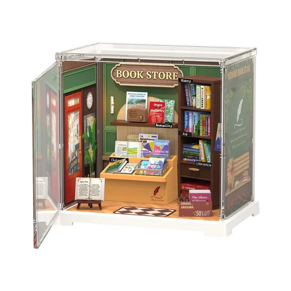 Figured'Art Memory-boekwinkel miniatuurhuisje 44-delig 15,7 cm