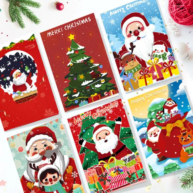 Figured'Art Serie 3 schilderen op nummer kerstkaarten 6 stuks