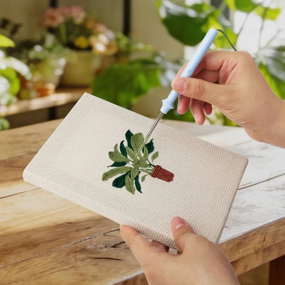 Figured'Art Botanische Schoonheid punch needle set 4 stuks frames
