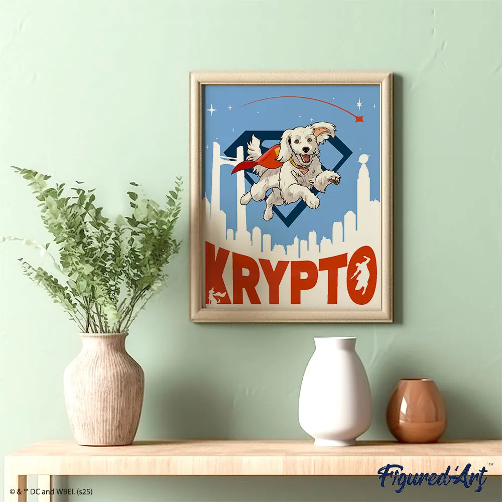 Figured'Art Superman Vliegende Krypto schilderen op nummer 40x50 cm