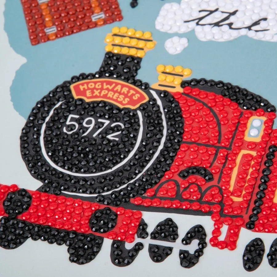 Craft Buddy Crystal Art All Aboard The Hogwarts Express kaart 18x18 cm