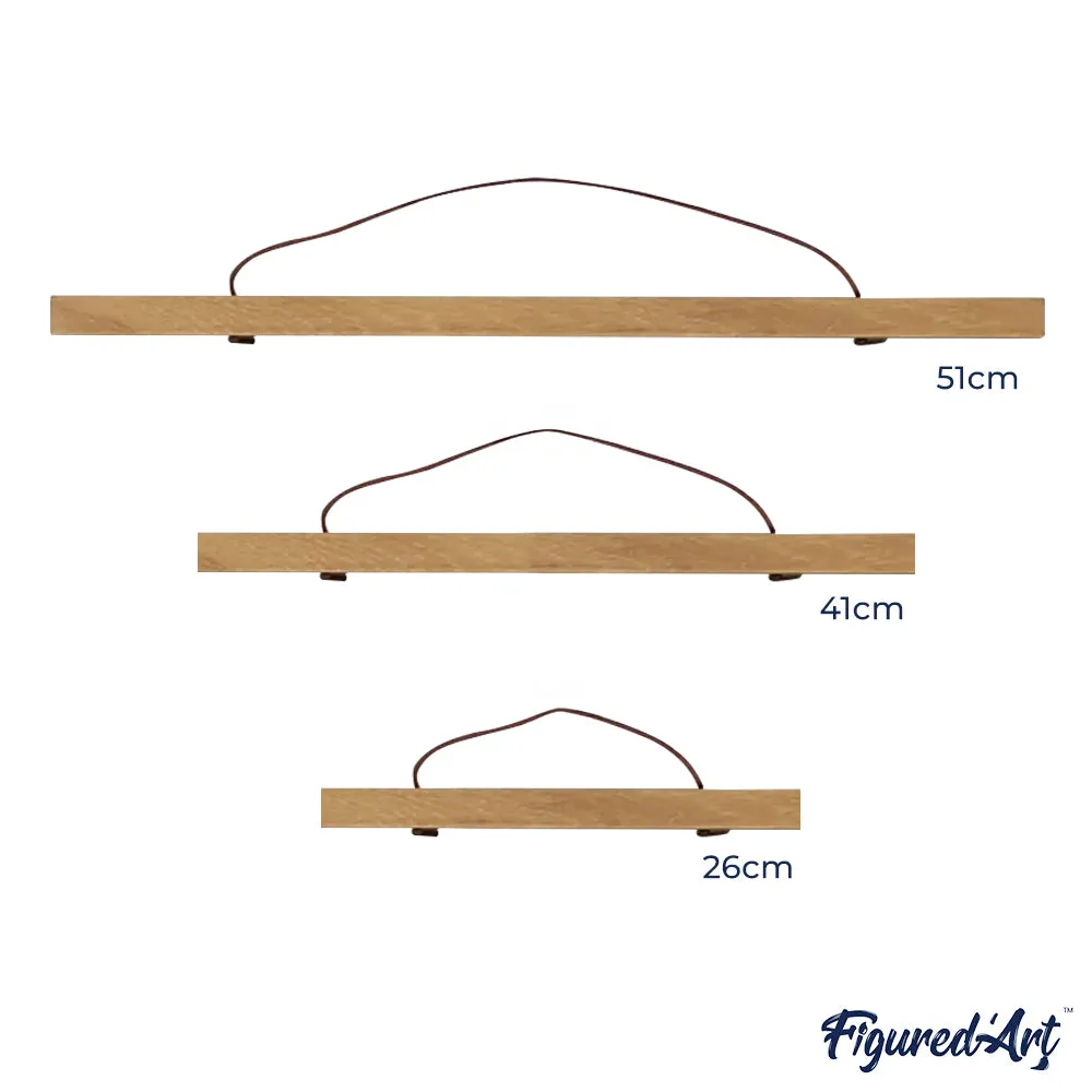 Figured'Art Magnetische Posterhanger licht grenen 41cm hout