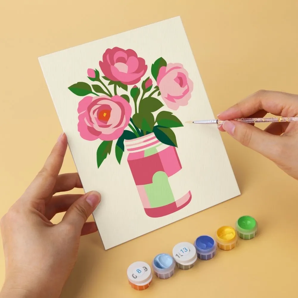 Figured'Art Mini Serie Rustieke bloemenvazen schilderen op nummer 6st