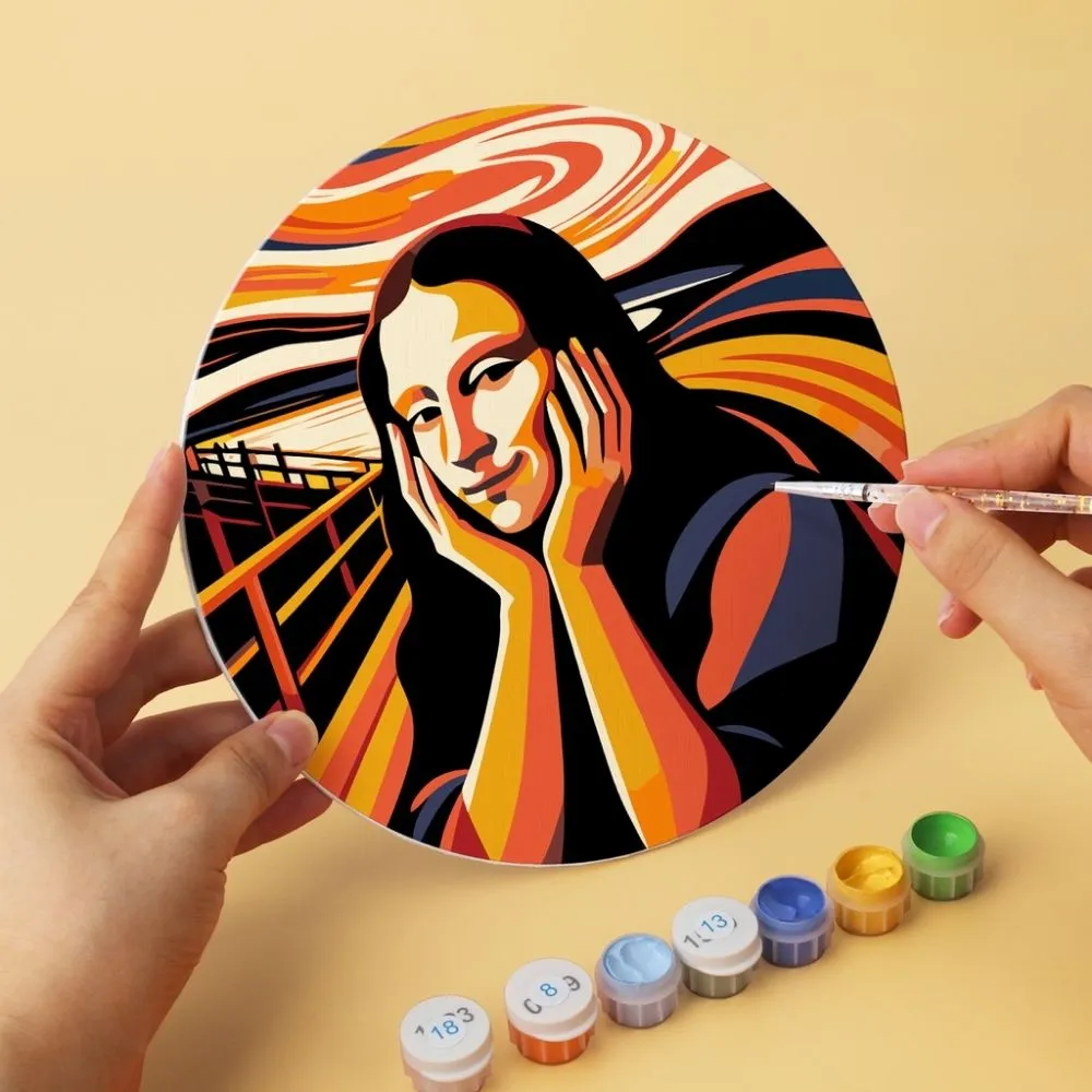 Figured'Art Artistieke iconen mini schilderen op nummer Ø20cm 6 stuks
