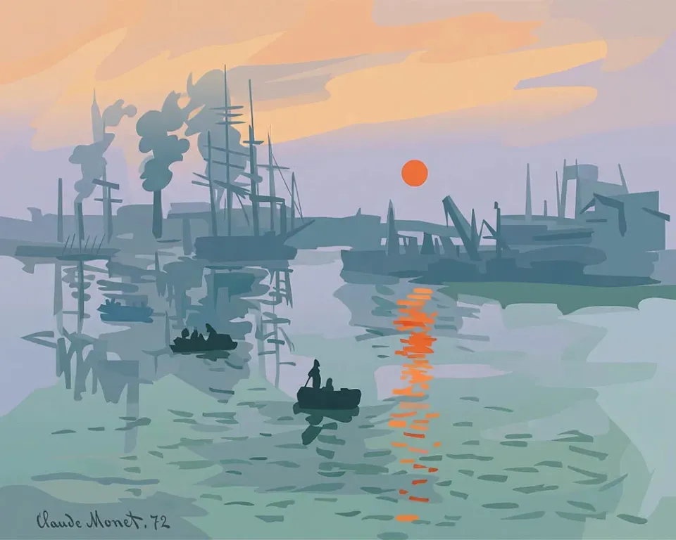 Figured'Art Monet Impressie diamond painting 40x50cm