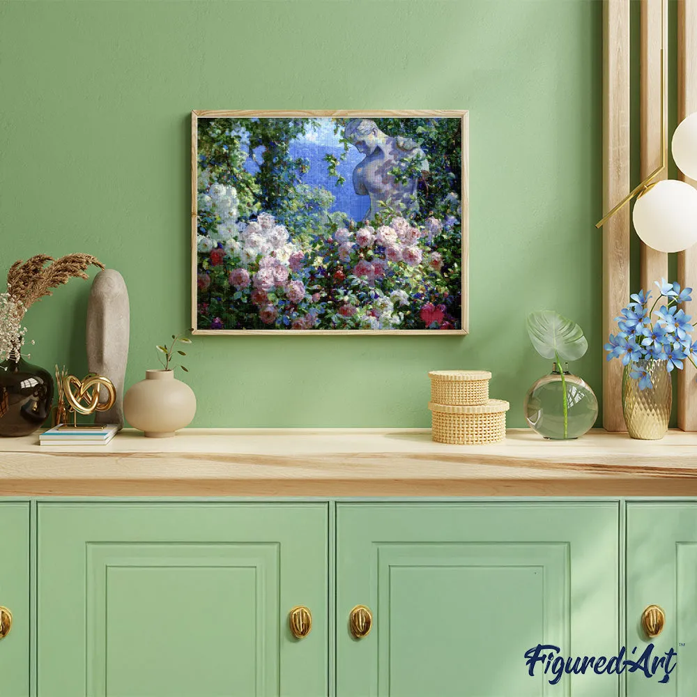Figured'Art Psyche in the Garden diamond painting 40x50cm bloemen