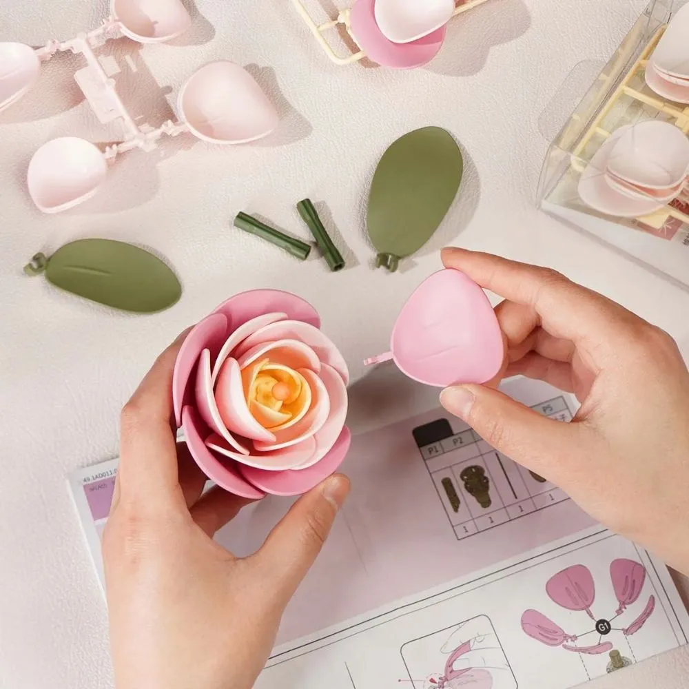 Figured'Art 3D Puzzel Roze Camelia bloem 37 stukjes