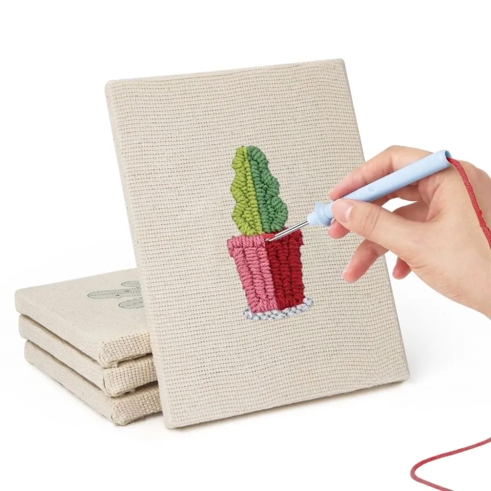 Figured'Art Blije Planten 2 punch needle set 4 stuks planten