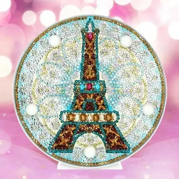 Figured'Art Eiffeltoren LED-lamp diamond painting 15cm