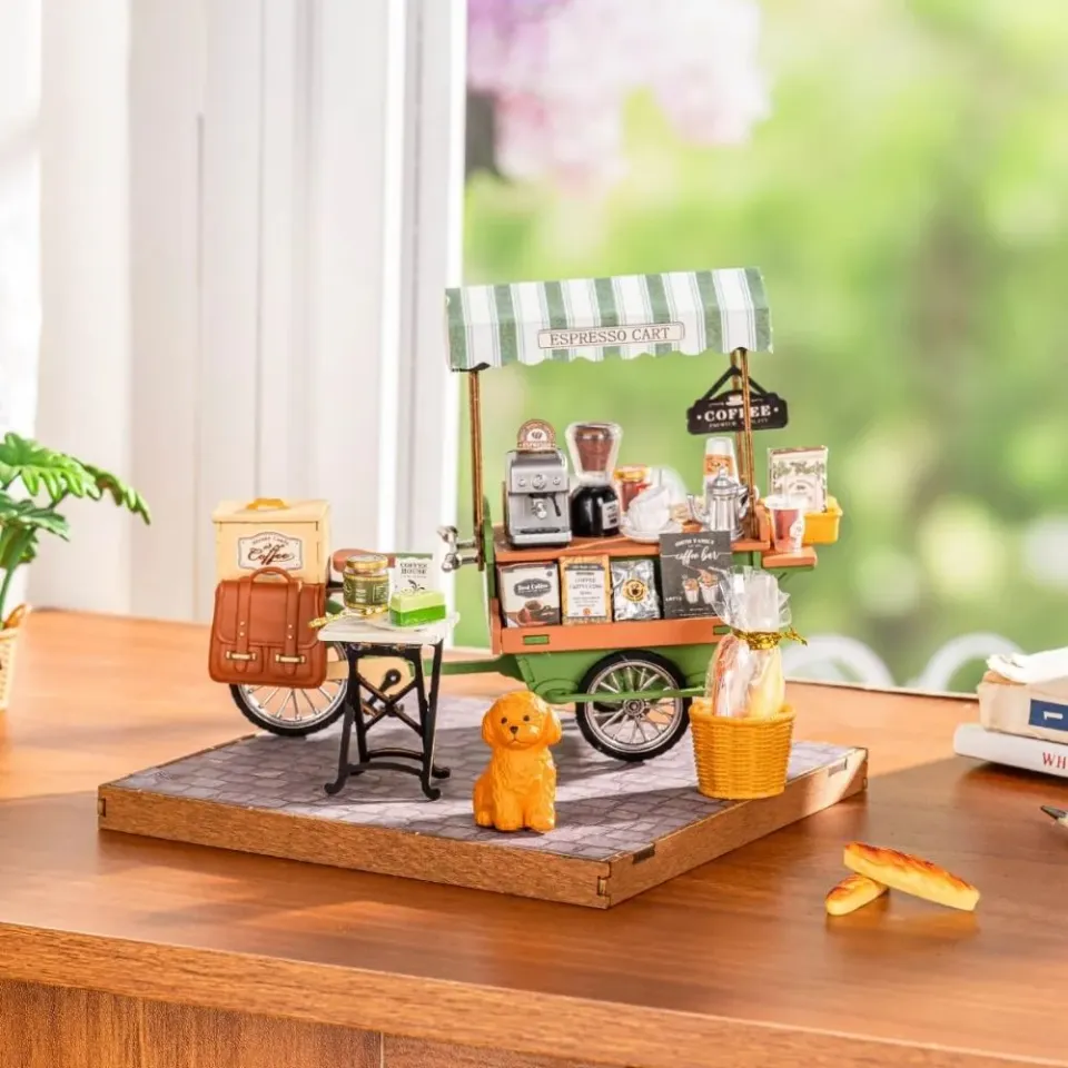 Figured'Art Aromatische koffiekar 3D puzzel 162 stukjes