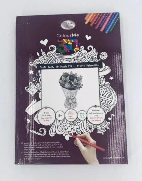 Craft Buddy 3D Colour Me Pretty Poinsettia puzzel 13x17x20cm