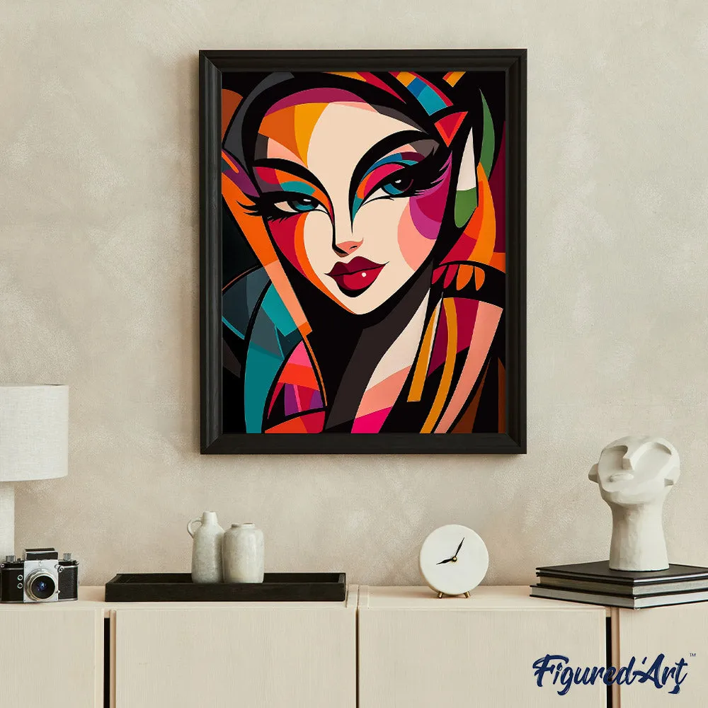 Figured'Art Gedurfd Abstract Dame schilderen op nummer 40x50 cm eenvoudig