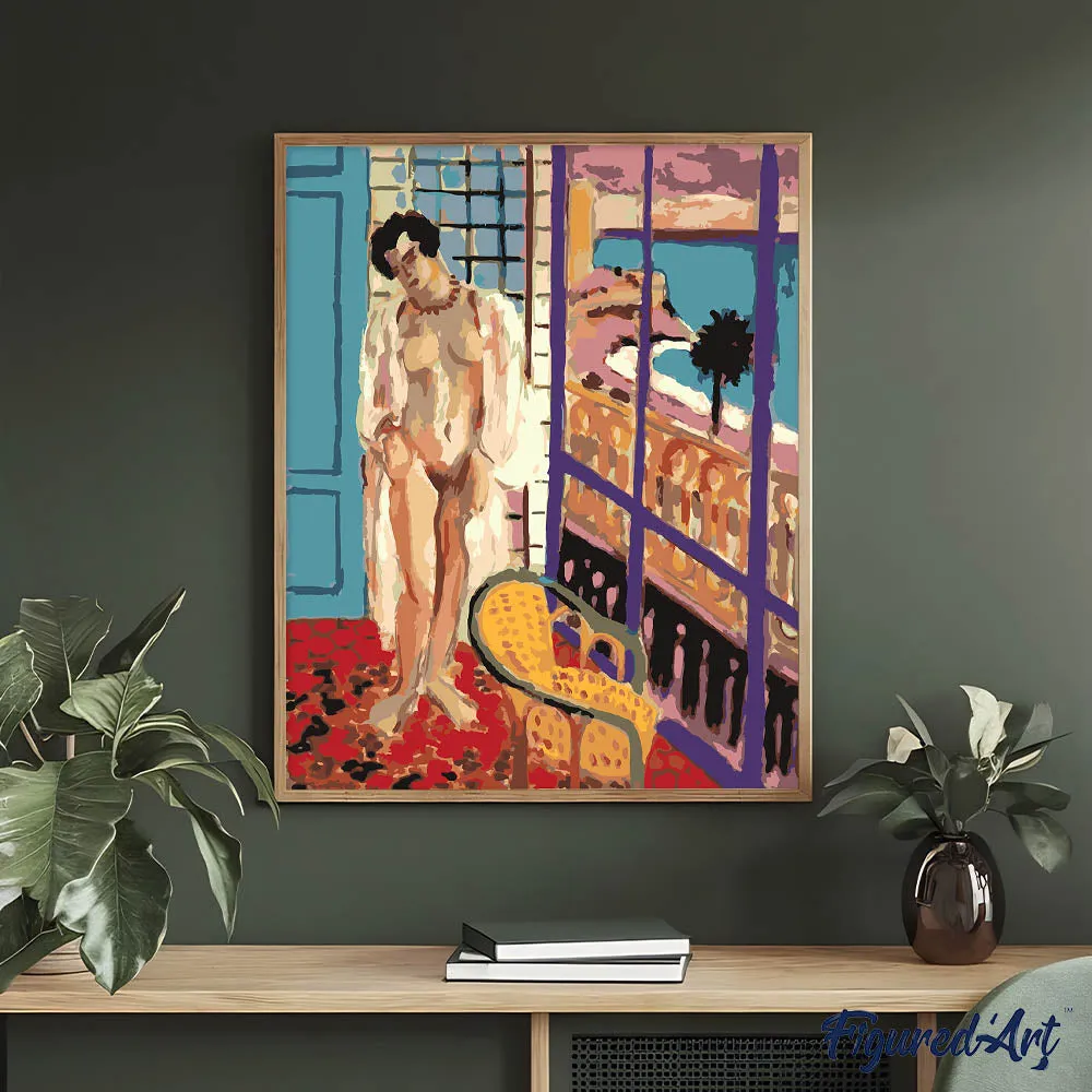 Figured'Art Matisse Naakt bij het raam schilderen op nummer 40x50 gemiddeld