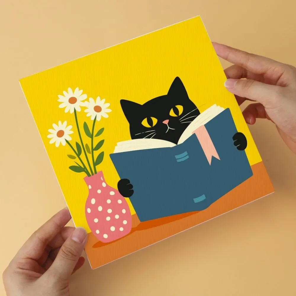Figured'Art Literaire katten schilderen op nummer 20x20cm 6 stuks