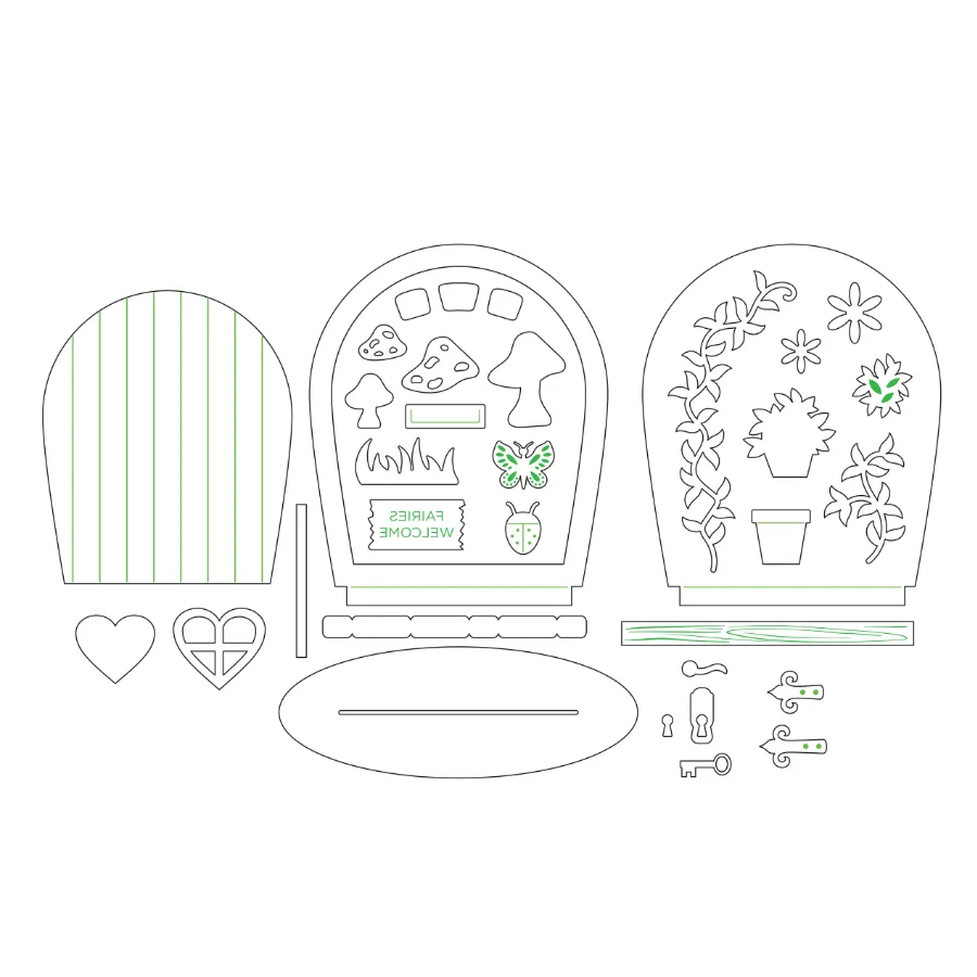Craft Buddy Fantasy Fairy Door stansset 30-delig metaal