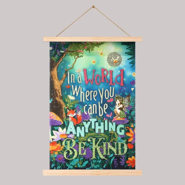 Craft Buddy Crystal Art Be Kind Scroll 20x30 cm partial
