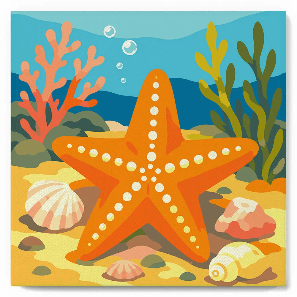 Figured'Art Zeester mini schilderen op nummer 20x20 cm eenvoudig