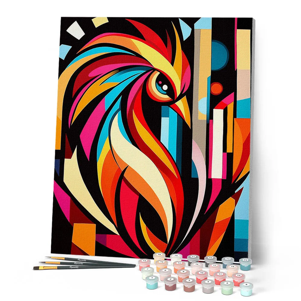 Figured'Art Gedurfd Abstract Haan schilderen op nummer 40x50 cm popart