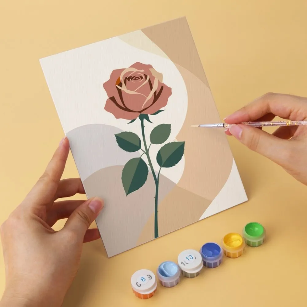 Figured'Art Botanische Studie Mini Schilderen op Nummer 15x20cm 6 stuks