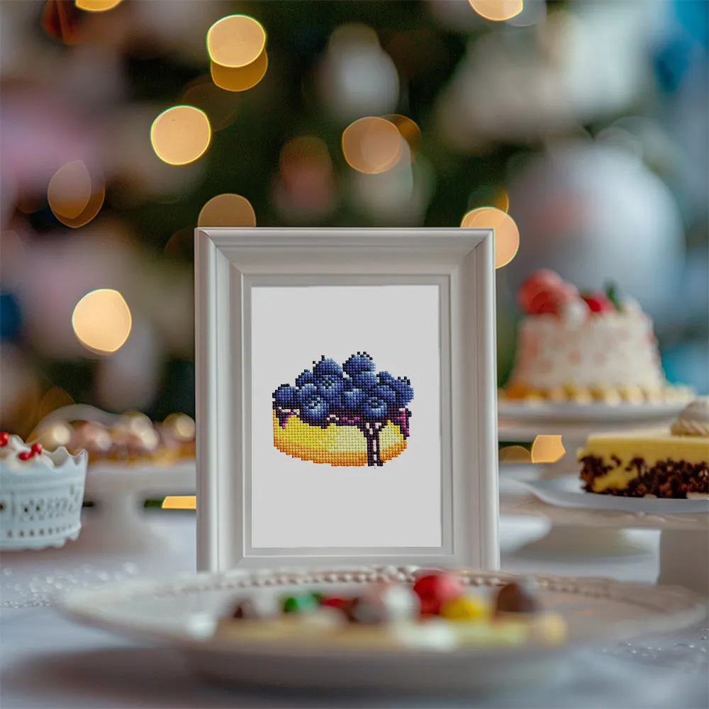 Figured'Art Mini Druiven en Bosbessentaart diamond painting 2x 15x20cm