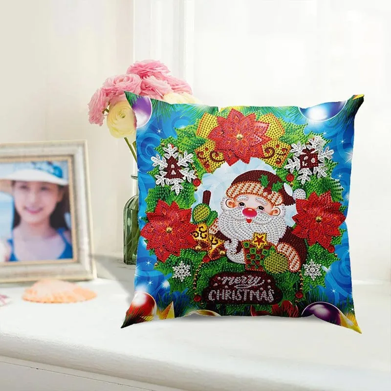 Figured'Art Kerst Kabouter diamond painting kussenhoes 30x30