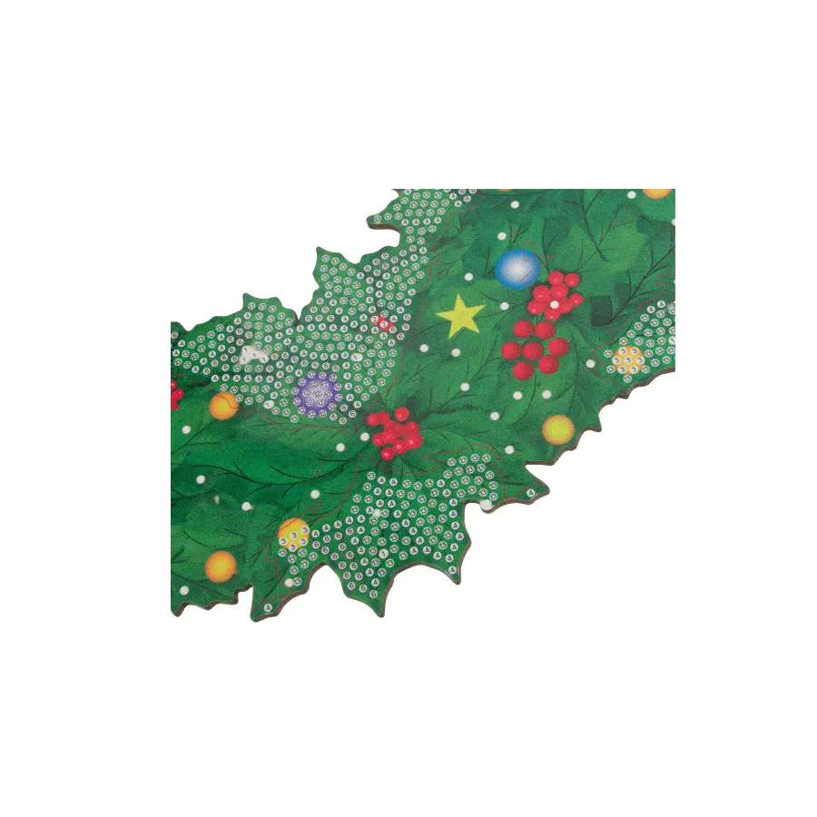 Craft Buddy Crystal Art Christmas Candle Holder krans kit 29 cm 3D