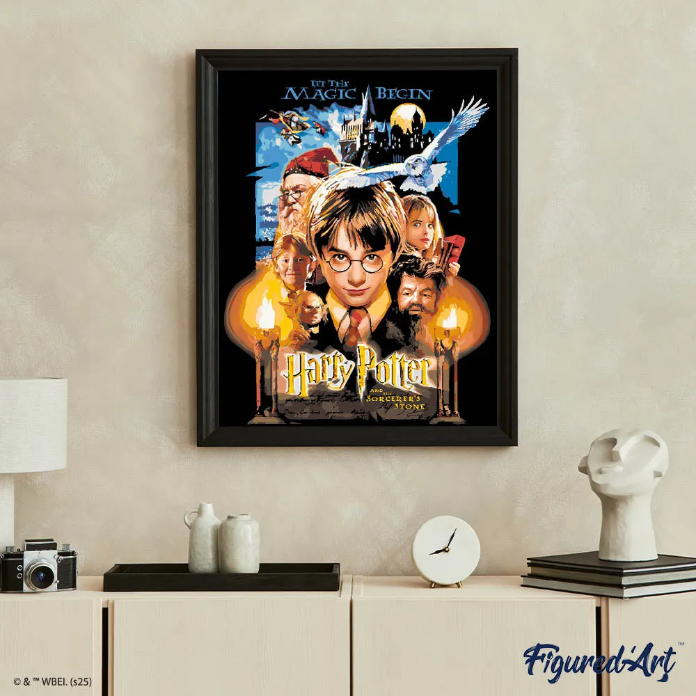 Figured'Art Harry Potter en de Steen der Wijzen Poster schilderen op nummer 40x50 zonder lijst
