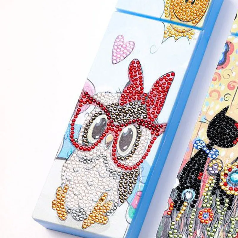 Figured'Art Uil diamond painting pennenhouder 21x7x3 cm glans