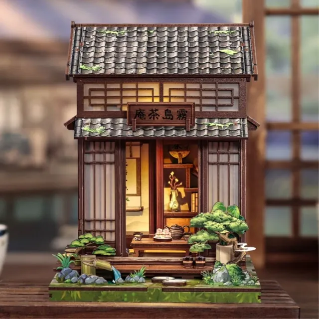 Figured'Art Kirishima Theesalon miniatuurhuisje 19x14 cm met led