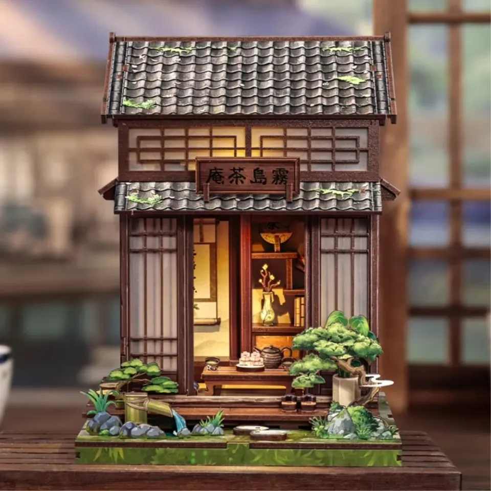 Figured'Art Kirishima Theesalon miniatuurhuisje 19x14 cm met led
