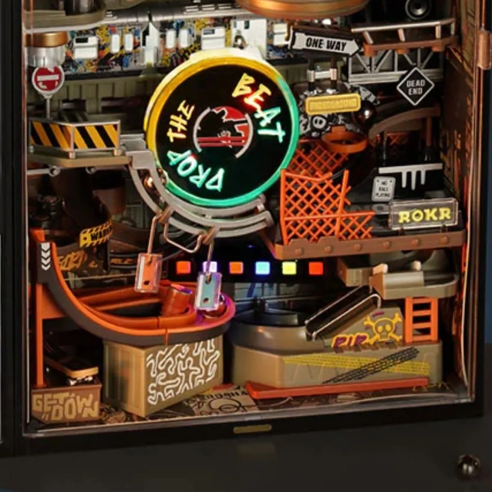 Figured'Art Hip-Hop-straat 3D puzzel knikkerbaan 134 stukjes hout