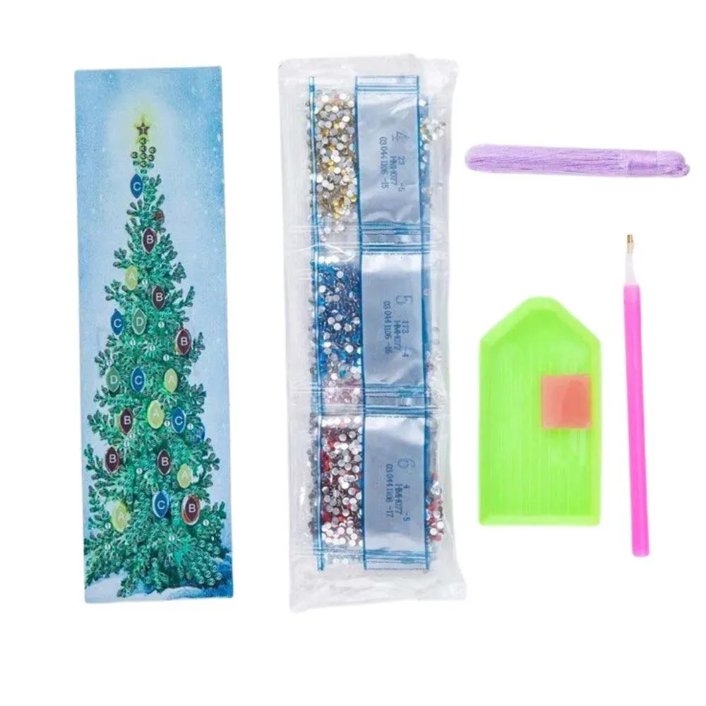 Figured'Art Kerstboom Diamond Painting Boekenleggers 21x6cm Glans