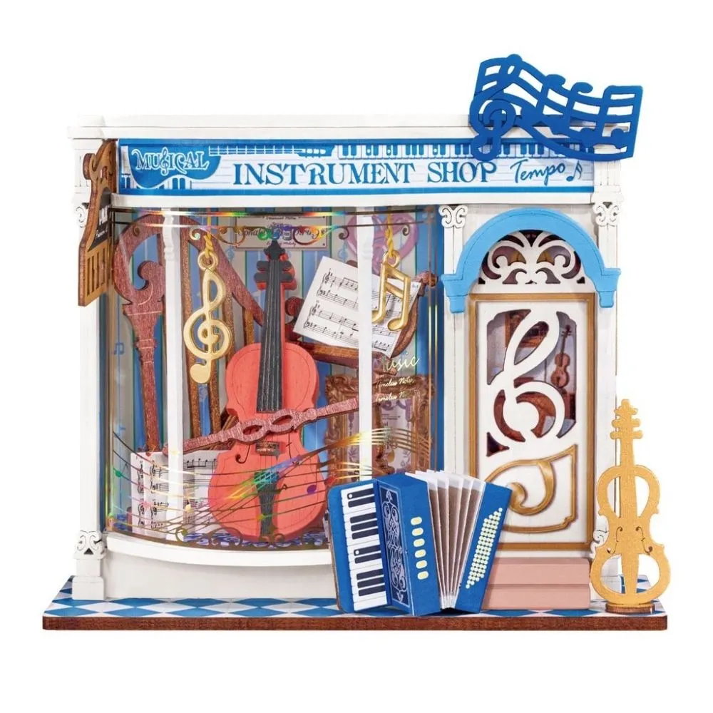 Figured'Art Melody muziekinstrumentenwinkel 3D puzzel 63 stuks
