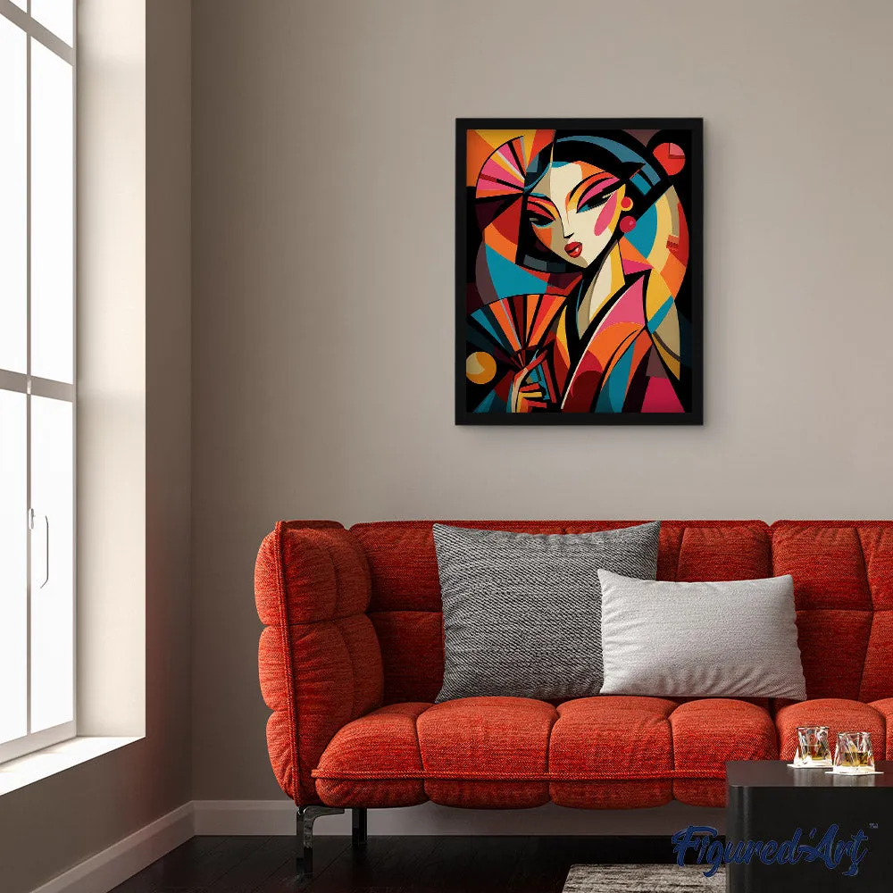 Figured'Art Gedurfd Abstract Geisha schilderen op nummer 40x50 cm