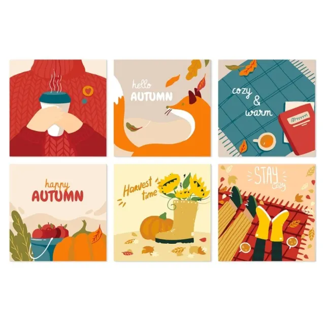 Figured'Art Mini Serie Herfstnoten schilderen op nummer 6 stuks