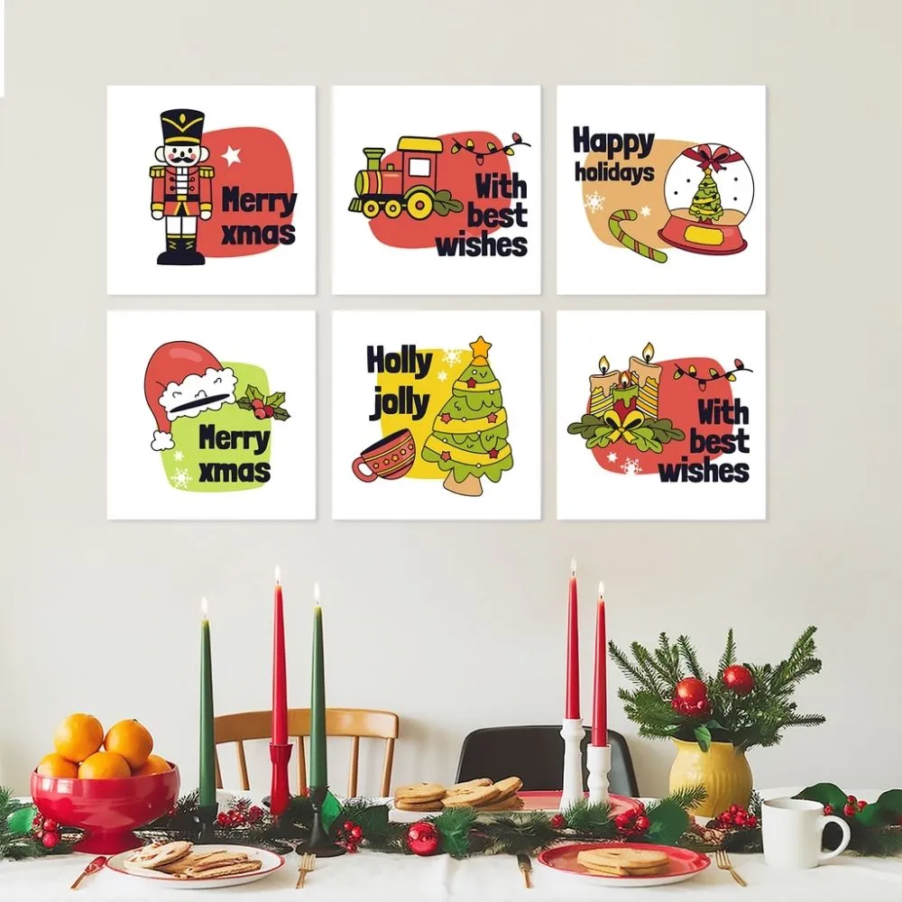 Figured'Art Mini Serie Feestelijke mini-prints schilderen op nummer 6x 20x20cm kerst
