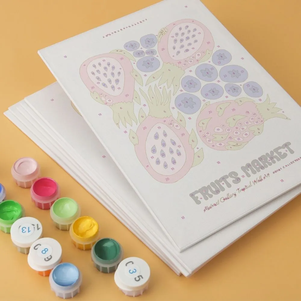 Figured'Art Mini Fruitige prints schilderen op nummer 15x20 6 stuks