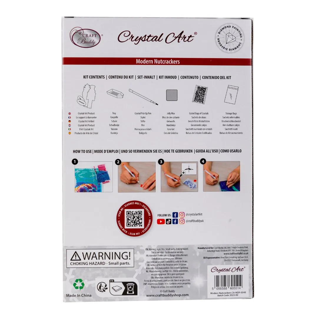 Craft Buddy Crystal Art Gold and Silver notenkrakers set van 4