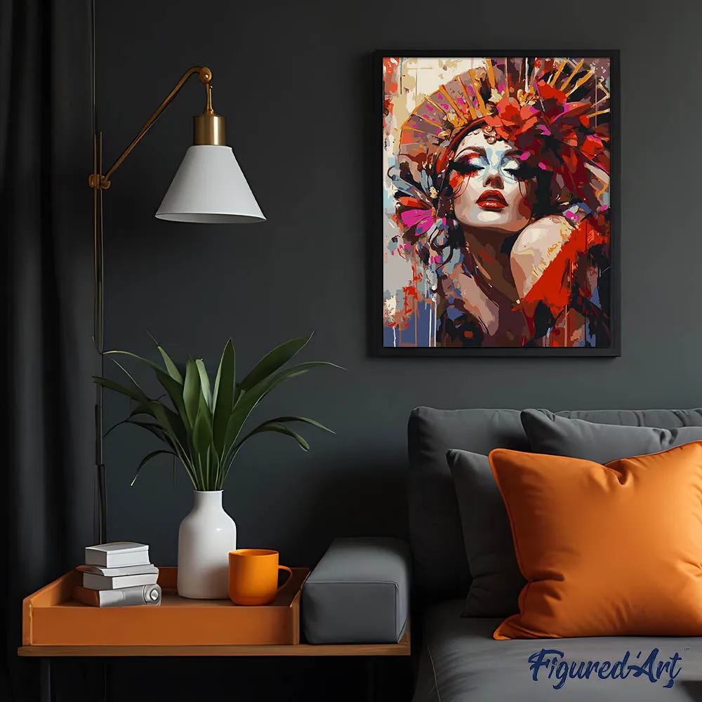Figured'Art Bloemenkoningin schilderen op nummer 40x50 cm