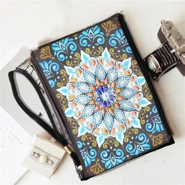 Figured'Art Blauwe Mandala polstas diamond painting 20x15cm