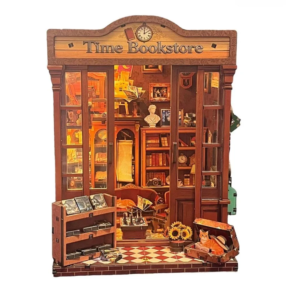Figured'Art Tijd Boekhandel miniatuurhuisje 3D puzzel LED