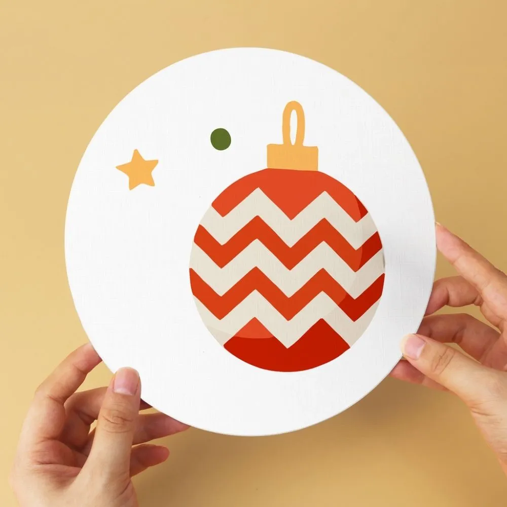 Figured'Art Mini Scharlakenrode kerst schilderen op nummer 6x Ø20cm