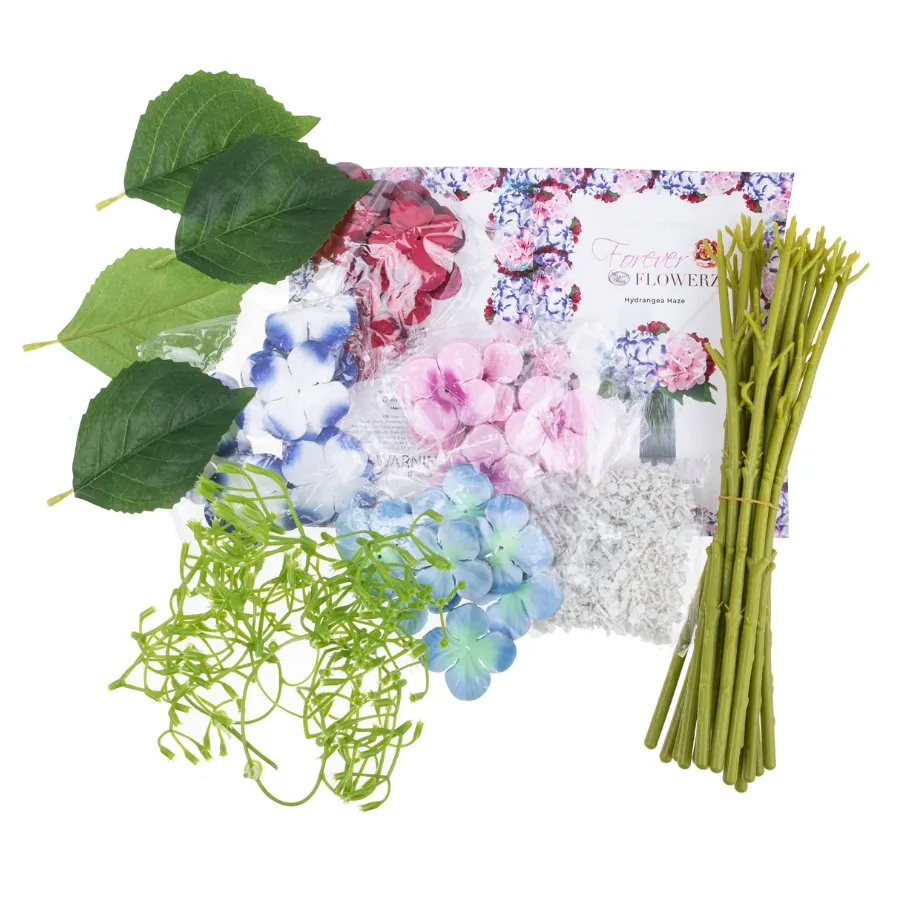 Craft Buddy Forever Flowerz Hortensia kunstbloemen knutselset 16 stelen