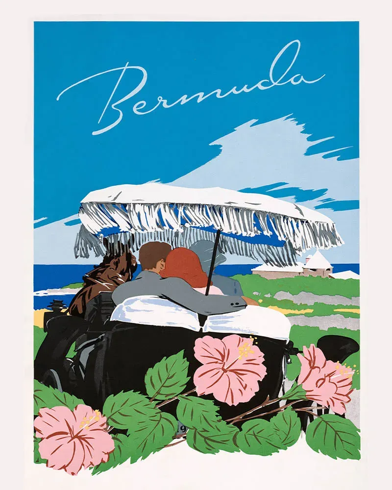 Figured'Art Bermuda-eiland ontsnapping Schilderen op Nummer 40x50cm eenvoudig
