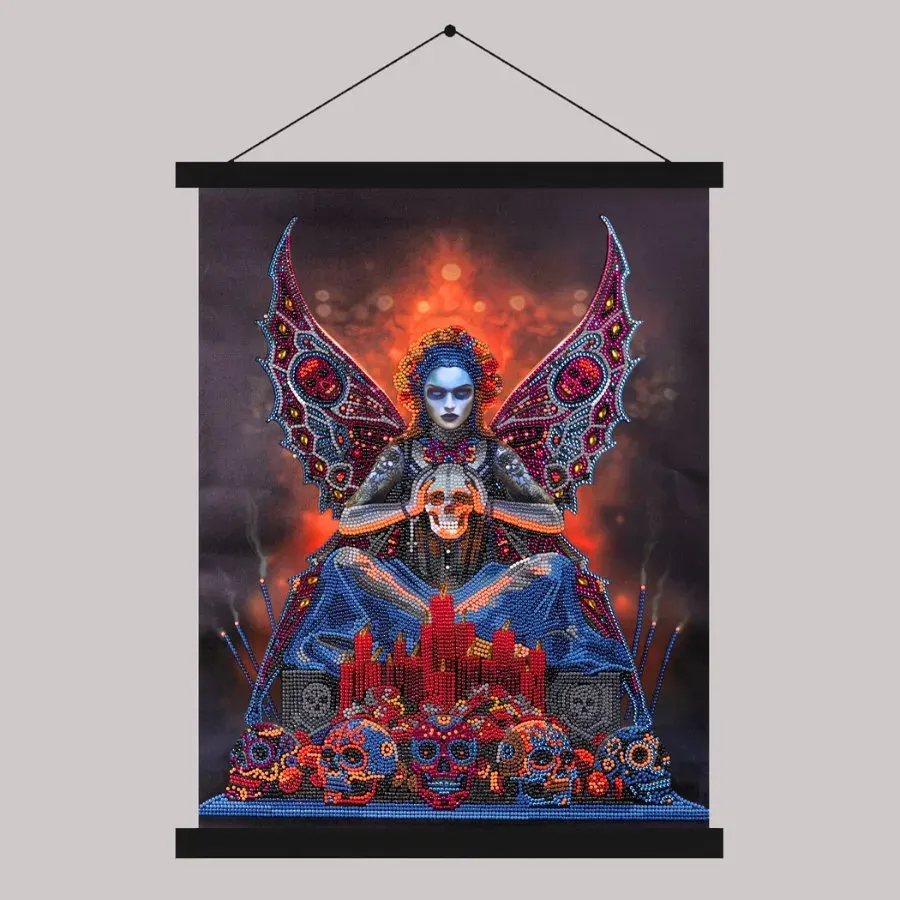 Craft Buddy Crystal Art Skull Fairy scroll 40x50cm Anne Stokes