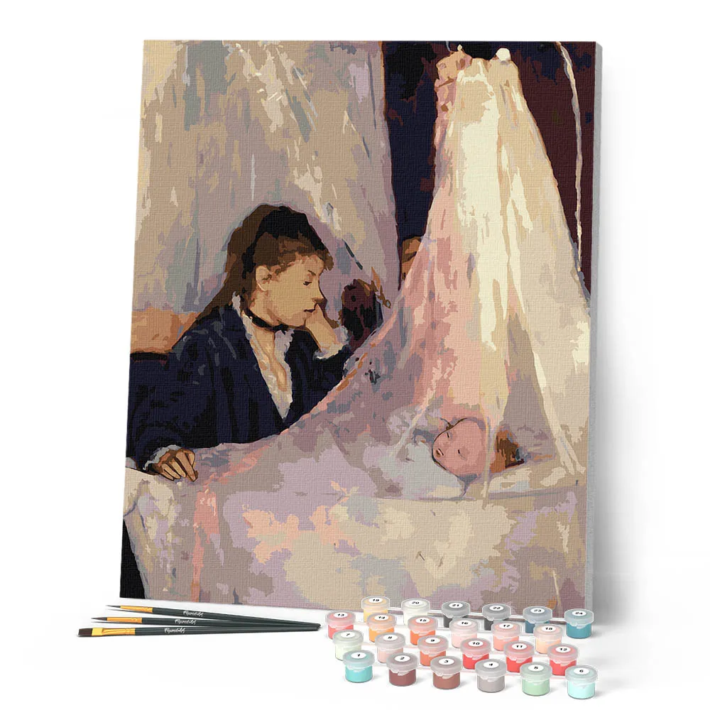 Figured'Art De wieg Morisot schilderen op nummer 40x50 cm zacht