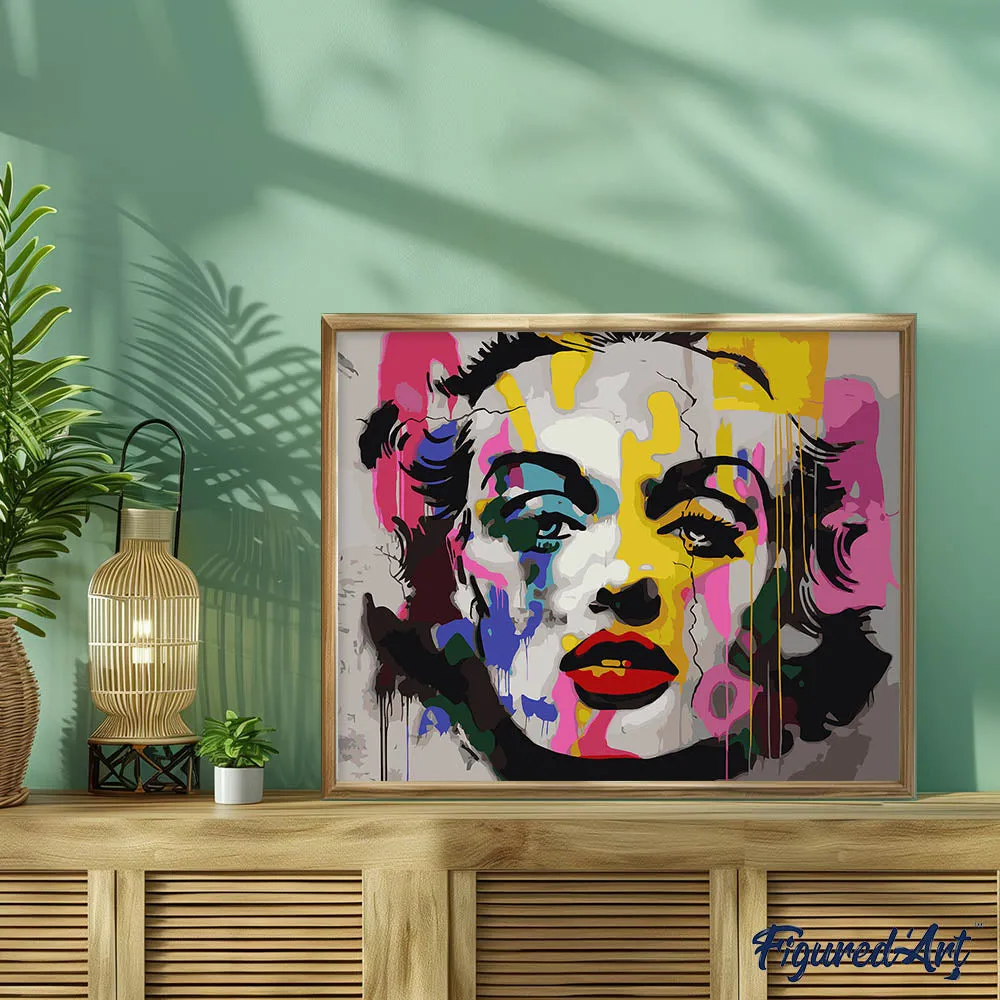 Figured'Art Popart-graffiti portret Schilderen op Nummer 40x50 cm